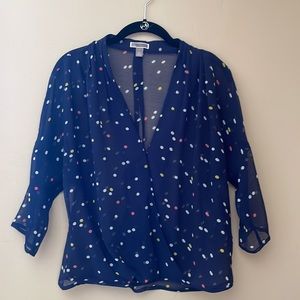 Chelsea28 Polka Dot Kimono Style Top